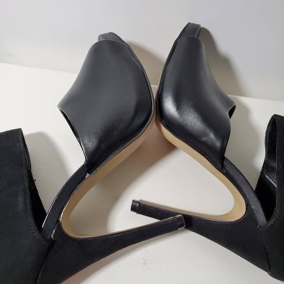 Apt.9 Women's Black Peep Toe Ankle Strap Shoes Sz 6.5 Sexy Night Out Whimsigoth - Picture 5 of 10